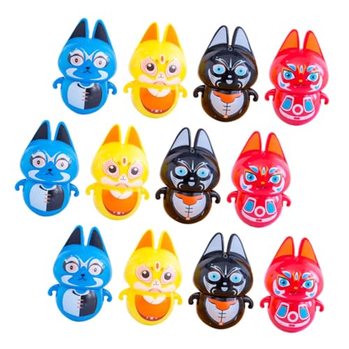 YARNOW 12Stücke Kätzchen Wackelspielzeuge Für Kognitive Tumbler Spielzeuge Im Zufälligen Design Für Interaktives Und Wohnkultur von YARNOW