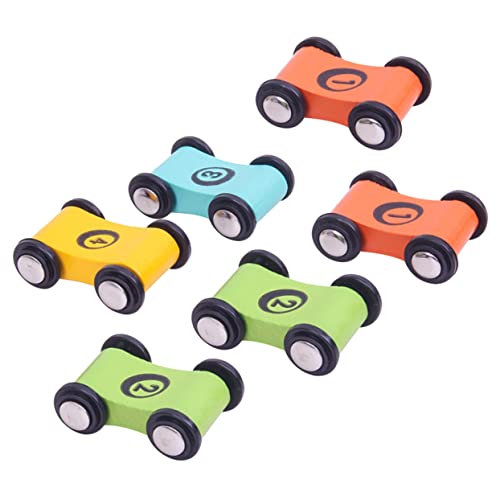 YARNOW 12Stücke Kognitive Holzspielzeug Mini Modellautos für Interaktives Brettspiel für Kleinkinder Zufällige Farben für Spielspaß von YARNOW