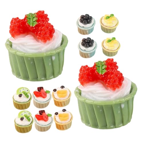 YARNOW 12Stücke Kuchen Requisiten Künstliche Kuchen Deko Für Puppenhaus Realistische Kuchendekoration Für Ausstellungen Und Feste Sicheres Und Leichtes Material von YARNOW