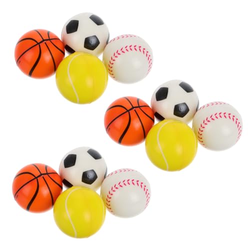 YARNOW 12 Stück Kleiner Sportbälle für Kinder Weiche PU Stressbälle für Partys Schule und Sportdekoration von YARNOW