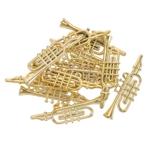 YARNOW 12Stücke Musikinstrumente aus Kunststoff für Weihnachtsbaum Dekoration und Puppenhaus DIY Zubehör für Festliche Anlässe Langlebige Trompete und Saxophon Ornamente von YARNOW