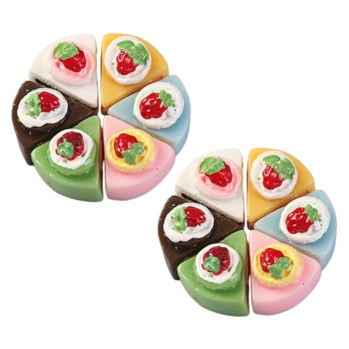 YARNOW 12Stücke Puppenhaus Kuchen Modell Künstliches Lebensmittelornament Für Kreative Spielideen Küchenzubehör Zur Tortendeko Und Rollenspiel von YARNOW