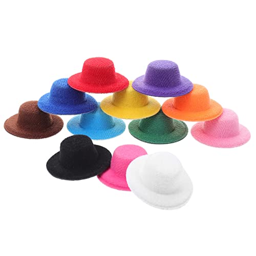 YARNOW 12Stücke Simulierte Mini Hüte Für DIY Bastelprojekte Exquisite Gentleman Hüte Bunten Farben Für Puppendekoration Und Kreative Wohnaccessoires von YARNOW
