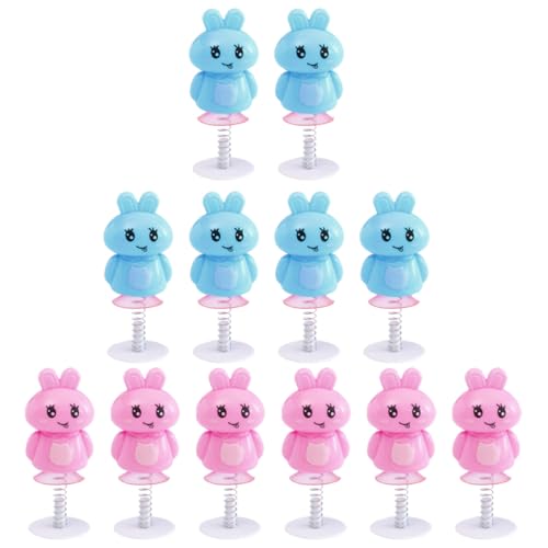 YARNOW 12Stücke Springendes Kaninchen für Lustige Desktop Kaninchen Spielzeuge mit Cartoon Design Batterien Erforderlich Zufällige Farben für Spiel und Spaß von YARNOW