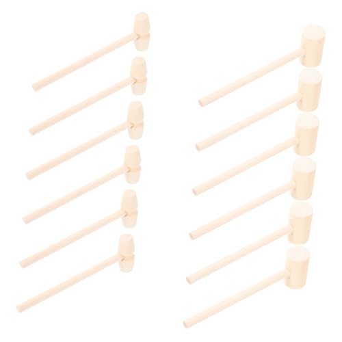 YARNOW 12Stücke Teiliges Holz Hämmerchen Für Mini Kuchenschlägel Aus Holz Backen Sicher Poliert Perfektes Für Kindergeburtstage Und Feiertage von YARNOW
