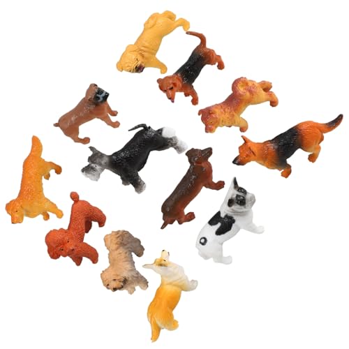 YARNOW 12stücke Teiliges Set Realistische Hundefiguren Miniatur Hundestatue Aus Kunststoff Für Heimdekoration Junge Mädchen Lernspielzeug Lebensechte Tiermodelle von YARNOW