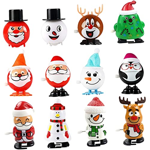 YARNOW 12Stücke Teiliges Weihnachtsspielzeug Lustige Aufziehspielzeuge Für Weihnachtsmann Und Mehr Kreatives Für Weihnachtsfeier Fördert Die Hand Augen Koordination von YARNOW