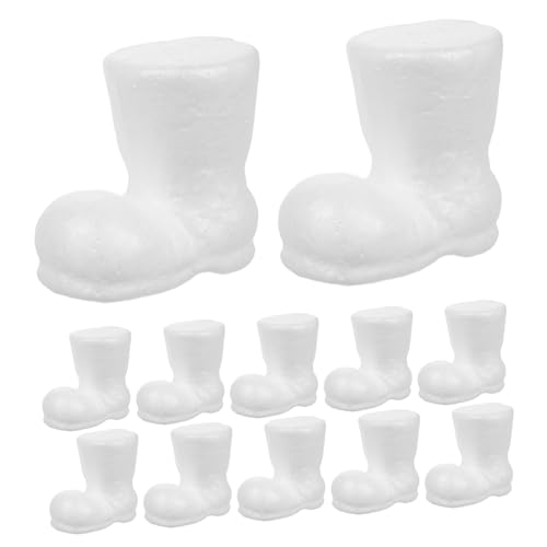 YARNOW 12Stücke Weihnachtsstiefel für DIY Weihnachtsdekoration Leicht und Kreativ für Bastelprojekte und Festliche Ornamente von YARNOW