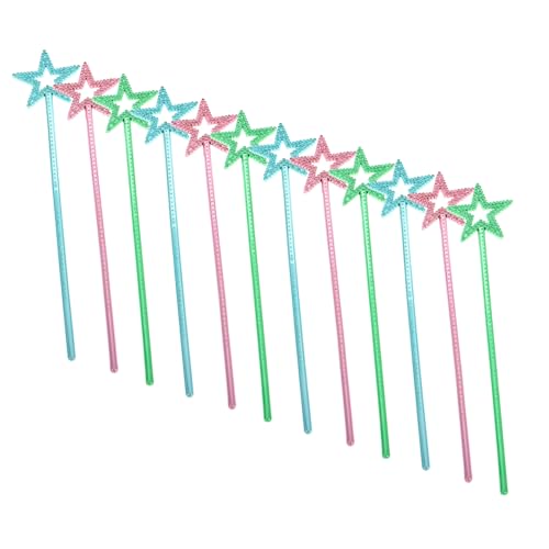 YARNOW 12Stücke Zauberstäbe Sternform Scepter für Kostümpartys Kreative Rollenspiele und Fotorequisiten aus Kinderfreundlichem Material von YARNOW
