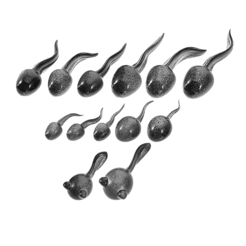 YARNOW 13 Stück Simulierte Kaulquappendekorationen falscher Frosch Mini-Frösche Fischfiguren Teichdekorationen Mini-Frosch Froschteich kleine Frösche Harz Black YARNOW 13 Stück Simulierte Kaulquappendekorationen falscher Frosch Mini-Frösche Fischfiguren Teichdekorationen Mini-Frosch Froschteich kleine Frösche Harz Black von YARNOW