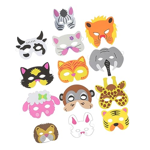 YARNOW 13 Stück Teiliges Tier Cosplay Masken Lustige Tiermasken für Erwachsene für Partys Karneval und Halloween Wiederverwendbar und Sicher von YARNOW