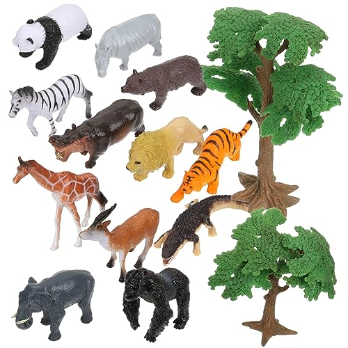 YARNOW 14 Stück Teiliges Set Mini Tierfiguren Dschungeltiere für Sandtisch Mikrolandschaft Dekoration Tiere und Bäume Realistische Designs für Mini und Tischdekoration YARNOW 14 Stück Teiliges Set Mini Tierfiguren Dschungeltiere für Sandtisch Mikrolandschaft Dekoration Tiere und Bäume Realistische Designs für Mini und Tischdekoration von YARNOW