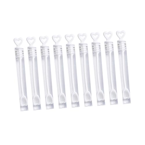 YARNOW 144 Stück Teiliges Bubble Sticks Herzform Weiß Ergonomische Seifenblasenstäbe für Hochzeit Party Deko Kinderfreundlich Langlebiges Material als Partygeschenk von YARNOW