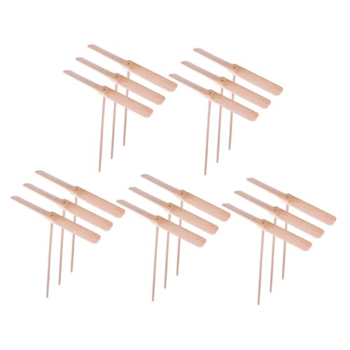 YARNOW 15 Stück Bambus-libellen- Fliegende Handmassage Kleines Handspielzeug Libellenspielzeug Libellen-Balance- Outdoor- Libellenhandwerk Hölzern Beige von YARNOW