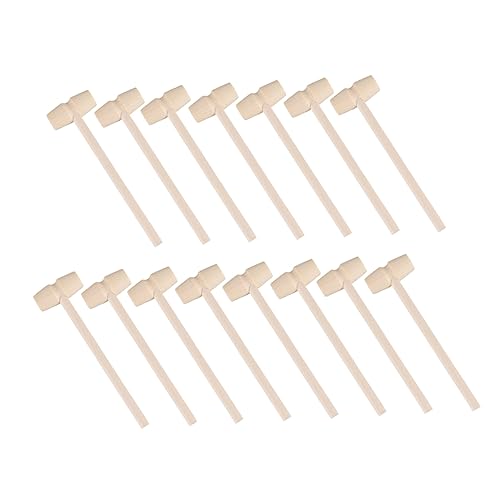 YARNOW 15 Stück Kleine Hammerspielzeug Mini-Holzhammer Frühpädagogisches Kinderhammer Kleine Hämmer für Kleiner Hammer Bambus von YARNOW