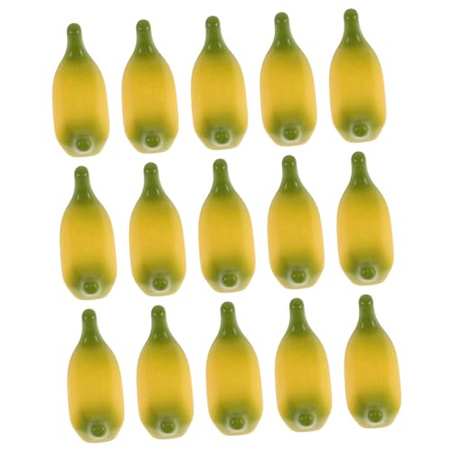 YARNOW 15 Stück Mini -Bananenspielzeug Miniatur-Obst- und Gemüsemodelle gelbe Bananenparty Mini-Obst kleines Bananenmodell Stress-Affenspielzeug Kunstobst aus der Küche Mini-Äpfel Plastik von YARNOW