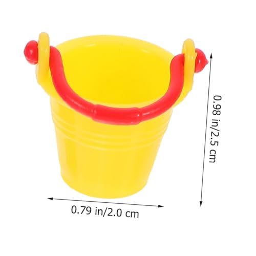 YARNOW 15 Stück Mini-Eimer deko Miniatur-Eimer-Modell Basteln mit Plastikeimern Eimerspielzeug Miniaturgarteneimer Puppenhaus Miniatur-Eimer Miniaturverzierung p.s von YARNOW