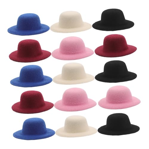 YARNOW 15 Stück Teiliges Mini Handwerkshüte aus Leichtem Material Bunte Mini für DIY Kinderbasteleien Puppenhaus Dekorationen und Kreative Bastelprojekte von YARNOW