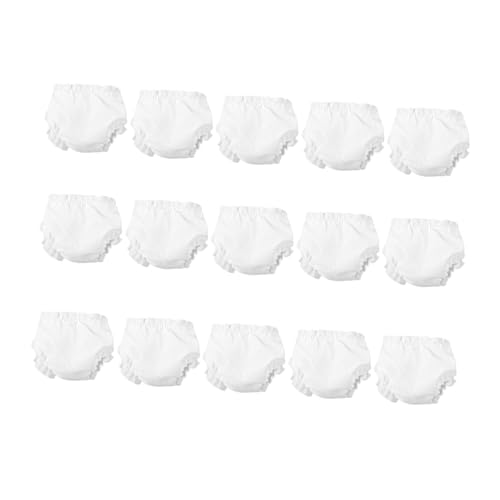 YARNOW 15 Stück Teiliges Puppenunterwäsche Weiß Elastische Mini Doll Panties Niedliche Unterhosen für Spielzeugpuppen Leicht Anzuziehen Accessoire für Puppenkleidung und Rollenspiele YARNOW 15 Stück Teiliges Puppenunterwäsche Weiß Elastische Mini Doll Panties Niedliche Unterhosen für Spielzeugpuppen Leicht Anzuziehen Accessoire für Puppenkleidung und Rollenspiele von YARNOW
