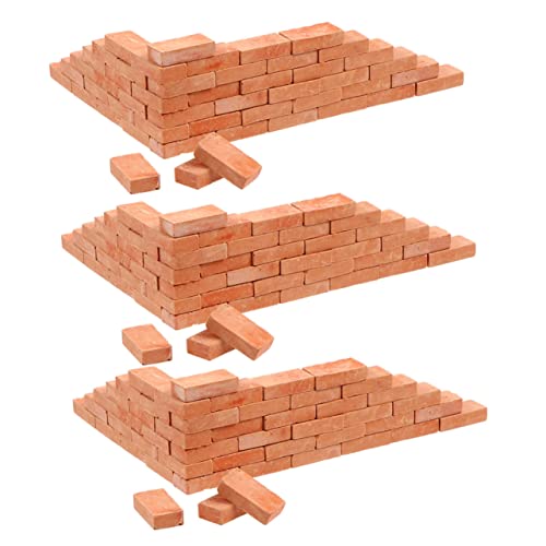 YARNOW 150Stücke Landschaftszubehör Für DIY Sandtisch Dekorationen Rote Backsteine Für Modellbau Und Dioramen von YARNOW