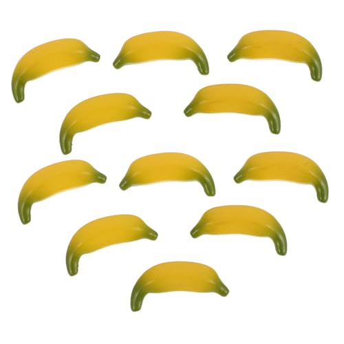 YARNOW 15 Stück Kleiner Gefälschte Bananen Künstliche Früchte für Selbstgemacht Deko Gelbe Miniatur Bananen für Fotografie Puppenhaus und Party von YARNOW