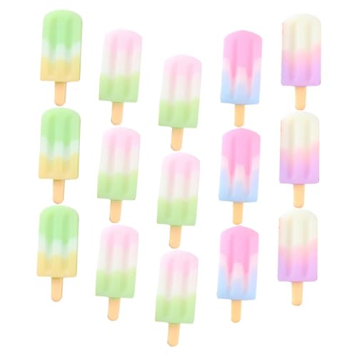 YARNOW 15Stücke Dekorationen Kunstharz Eisbonbons Für Puppenhaus Realistische Essen Verzierungen Deko Für DIY Projekte Und Kreative Bastelarbeiten von YARNOW