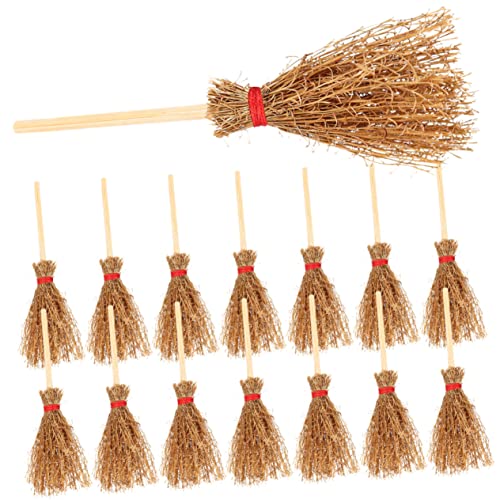 YARNOW 15Stücke Teiliges Besen Für Puppenhausdekoration Hochwertige Buchenmaterialien DIY Mini Häuser Und Halloween Dekorationen Leicht Und Vielseitig Einsetzbar von YARNOW