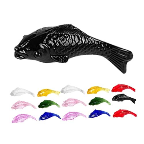 YARNOW 16stücke Miniatur-fischfiguren Kristall-tierfiguren Miniatur-fischdekor Mini-harzfische Dekorative Glasfiguren Aquarium-zubehör Puppenhaus-Dekoration von YARNOW