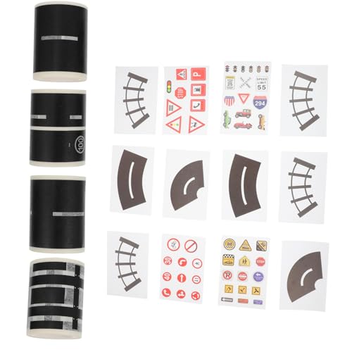 YARNOW 16 Stück Teiliges DIY Straßenbahn Washi Tape Verkehrsstreifen und Aufkleber für Kreative Kinderprojekte für Spielzeugautos und Imaginative Szenen YARNOW 16 Stück Teiliges DIY Straßenbahn Washi Tape Verkehrsstreifen und Aufkleber für Kreative Kinderprojekte für Spielzeugautos und Imaginative Szenen von YARNOW