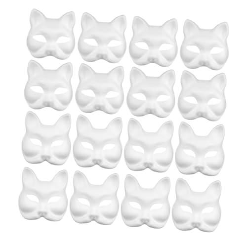 YARNOW 16 Stück Teiliges Diy Masken aus Atmungsaktivem Papierpulp Leere Fuchs und Katzenmasken zum Bemalen Leichte Bastelmasken für Erwachsene für Kunstunterricht Halloween und Partys YARNOW 16 Stück Teiliges Diy Masken aus Atmungsaktivem Papierpulp Leere Fuchs und Katzenmasken zum Bemalen Leichte Bastelmasken für Erwachsene für Kunstunterricht Halloween und Partys von YARNOW
