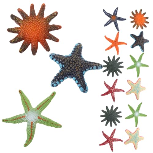 YARNOW 16 Stück Teiliges Meerestier Figuren Realistische Meeresbewohner Deko für Aquarium Strandspiele Hochwertige Simulation von Seesternen und Oktopussen von YARNOW