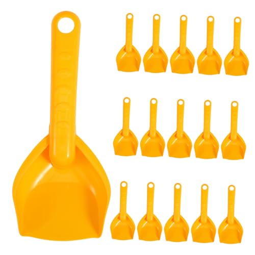 YARNOW 16 Stück Teiliges Sandspielzeug Mini-kunststoffschaufeln Ergonomisch Geformt Leichte Sand Gartenspielzeugschaufeln in Orange für Strand Sandkasten Garten und Pools von YARNOW