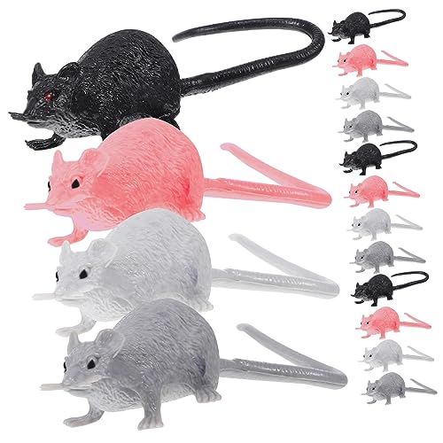 YARNOW 16Stücke Gefälschte Mäuse Kawaii Miniatur Ratten Deko für Halloween Schlafzimmer Garten Realistische Ratten Spielzeuge Geschenkideen für Familie von YARNOW