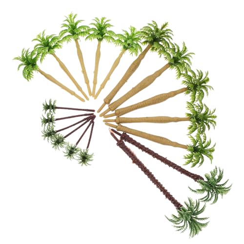 YARNOW 17Stücke Teiliges Palmenbäume Für Mikrolandschaften Künstliche Kokosnussbäume Für DIY Sandkasten Dekoration Für Kreative Gartenprojekte von YARNOW