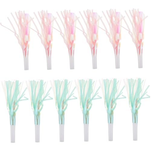 YARNOW 18 Stück Teiliges Party-tröten Kunststoff Bunte Metallische Fransen mit Streamern Geräuschvolle Party-horn-lärmmacher für Geburtstage Silvester Abschlussfeiern Sicher und YARNOW 18 Stück Teiliges Party-tröten Kunststoff Bunte Metallische Fransen mit Streamern Geräuschvolle Party-horn-lärmmacher für Geburtstage Silvester Abschlussfeiern Sicher und von YARNOW