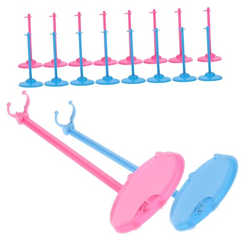 YARNOW 18Stücke Puppenständer Verstellbare Für Puppen Stabile Unterstützung Aus Kunststoff Für Puppenhaus Zubehör Blaue Und Halterungen von YARNOW