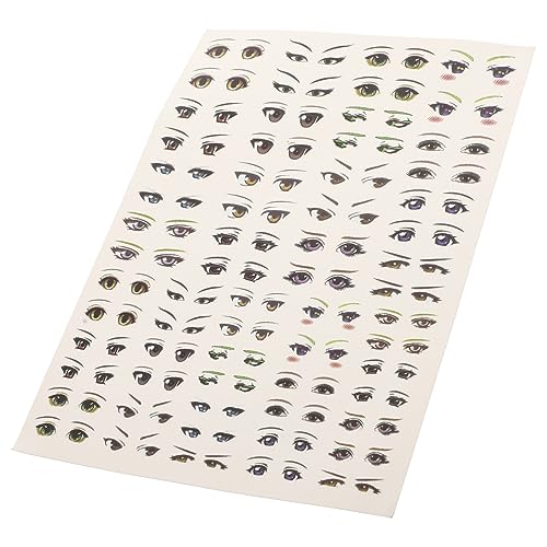 YARNOW 1Blatt Cartoon Augenaufkleber DIY Selbstklebende Anime Augen für Bastelprojekte Kreative Gesichtsdekoration Langlebige Papiermaterialien für Figuren und Handwerk von YARNOW
