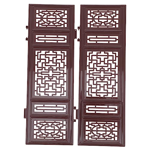 YARNOW 1Paar Chinesischer Bildschirm Zubehör Antikes Klappbildschirm Modell für Puppenhaus Dekoration Teiliges aus Hochwertigem Kreativ und Elegant für Mini Räume von YARNOW