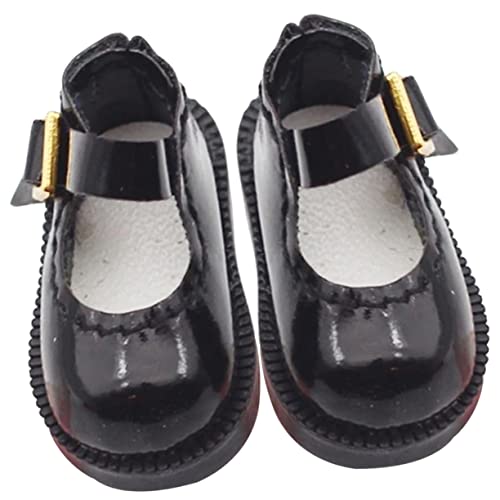 YARNOW 1Paar Mini Puppenschuhe Schwarze DIY Stoffpuppe Schuhe Für Bjd Puppen Komfortables Und Sicheres Material Für Kreative Puppenaccessoires Zur Verschönerung von YARNOW