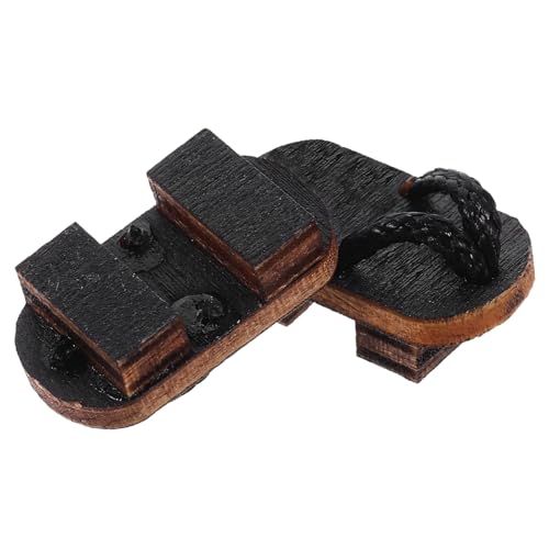 YARNOW 1Paar Mini Wooden Clogs for Dolls DIY Craft Supplies Japanese Style Footwear for Miniature House Decor and Photography Props YARNOW 1Paar Mini Wooden Clogs for Dolls DIY Craft Supplies Japanese Style Footwear for Miniature House Decor and Photography Props von YARNOW