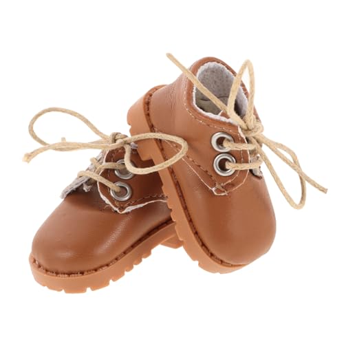 YARNOW 1Paar Miniaturschuhe Für Puppen Puppenschuhe Aus Strapazierfähigem Kunstleder Zubehör Für Puppenspielzeug Und Minihausdekoration Perfektes von YARNOW