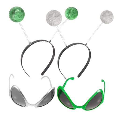 YARNOW 1Satz Alien Sonnenbrille und Stirnband Lustige Partybrille für Erwachsene für Halloween Cosplay und Faschingskostüme mit Einzigartigem Design und Hohem Tragekomfort von YARNOW