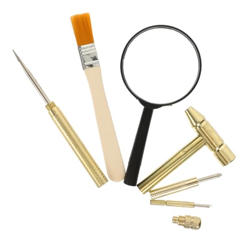 YARNOW 1Satz Ausgrabungswerkzeug Set Mit Hammer Meißel Lupe Und Bürste Teiliges Für Kleine Fördert Und Kreative Fähigkeiten Für Spannende von YARNOW
