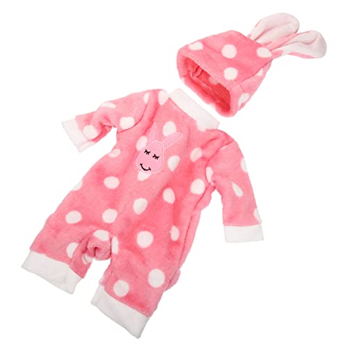 YARNOW 1Satz Babypuppenpyjamas Empfindliches Puppenkostüm Für Teiliges Outfit Mit Süßem Rundpunkt Design Für Kreative Rollenspiele von YARNOW