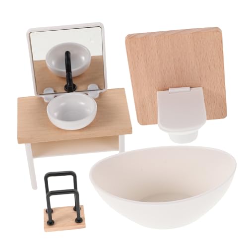 YARNOW 1Satz Badezimmermöbel Puppenhaus Badewanne Waschbecken Toilette und Schrank Realistische Miniaturen aus Kindersicheren Materialien Perfektes Zubehör für Kreatives YARNOW 1Satz Badezimmermöbel Puppenhaus Badewanne Waschbecken Toilette und Schrank Realistische Miniaturen aus Kindersicheren Materialien Perfektes Zubehör für Kreatives von YARNOW