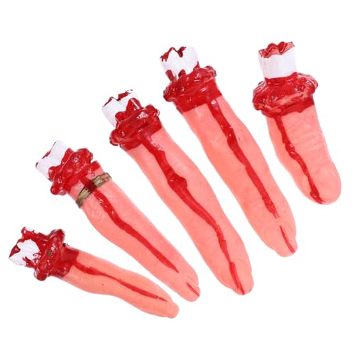 YARNOW 1Satz Blutfinger Requisite Für Halloween Realistische Gefälschte Finger Für Spukhaus Dekoration Party Streichspielzeug Gruselige Horror Requisiten YARNOW 1Satz Blutfinger Requisite Für Halloween Realistische Gefälschte Finger Für Spukhaus Dekoration Party Streichspielzeug Gruselige Horror Requisiten von YARNOW