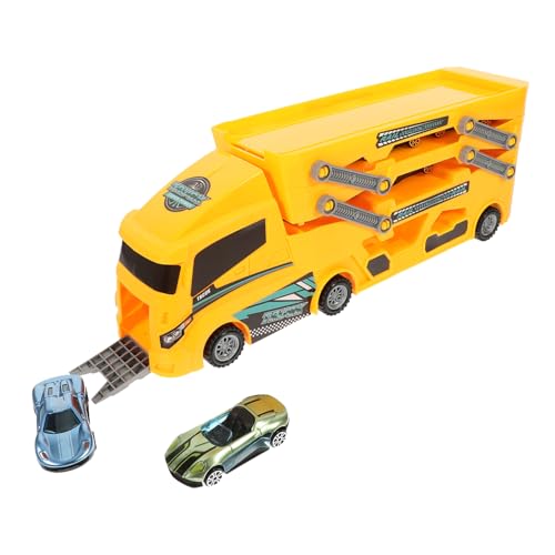 YARNOW 1Satz Faltbares LKW Für Kleinkinder Verwandelbarer Mit Kleinen Autos Spielzeugbaufahrzeuge Für Jungen Gelbes Modell Für Kreatives Ab Jahren von YARNOW