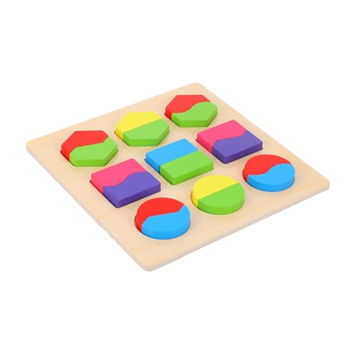 YARNOW 1Satz Geometrisches Formpuzzle Aus Holz Lernspielzeug Für Kleinkinder Frühkindliche Bildung Mit Verschiedenen Formen Pädagogisches Für Ab Jahren von YARNOW
