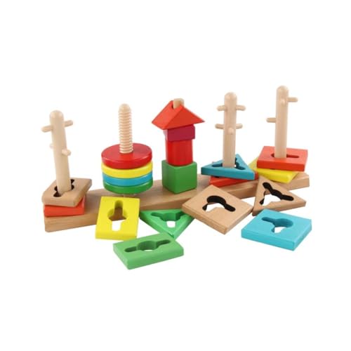 YARNOW 1Satz Geometrisches Holzspielzeug für Pädagogisches Kreativität und Logischem Kognitive Holzformblöcke für Interaktives Lernen und Spielvergnügen YARNOW 1Satz Geometrisches Holzspielzeug für Pädagogisches Kreativität und Logischem Kognitive Holzformblöcke für Interaktives Lernen und Spielvergnügen von YARNOW