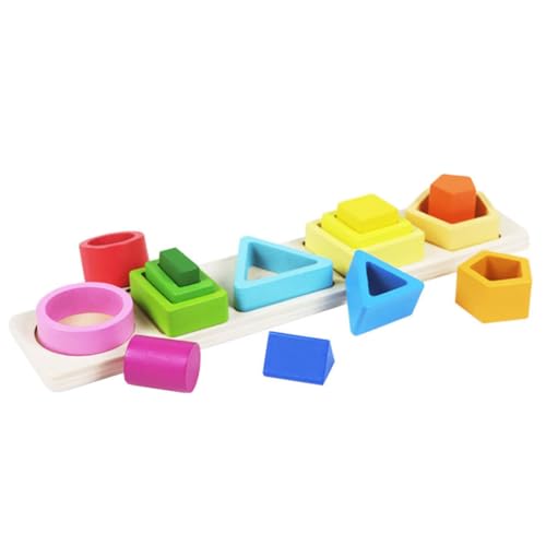 YARNOW 1Satz Geometrisches Stapelspielzeug Aus Holz Pädagogisches Form Puzzle Für Fördert Feinmotorik Und Farberkennung Für Frühes Langlebig Und Sicher YARNOW 1Satz Geometrisches Stapelspielzeug Aus Holz Pädagogisches Form Puzzle Für Fördert Feinmotorik Und Farberkennung Für Frühes Langlebig Und Sicher von YARNOW